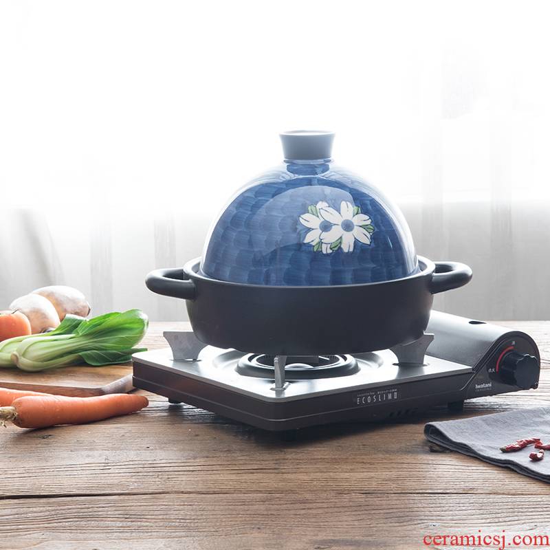 Creative Japanese hand - made home fire ceramic pot stew stew pot boy milk pan tower JiGuo frying pan stone to use an earthenware pot