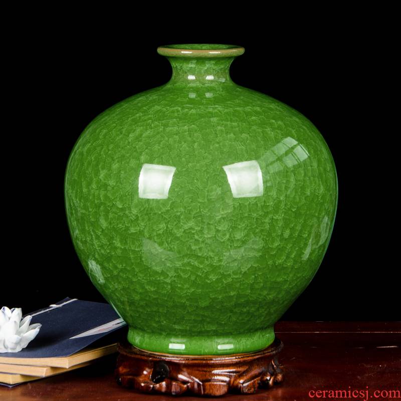 Cb92 jingdezhen ceramics archaize borneol crackle vases, flower arrangement sitting room place green home decoration