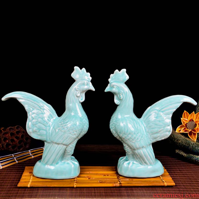 Cb62 jingdezhen ceramic film, green chicken place of the sitting room of Chinese style household wine TV ark, decorative arts and crafts