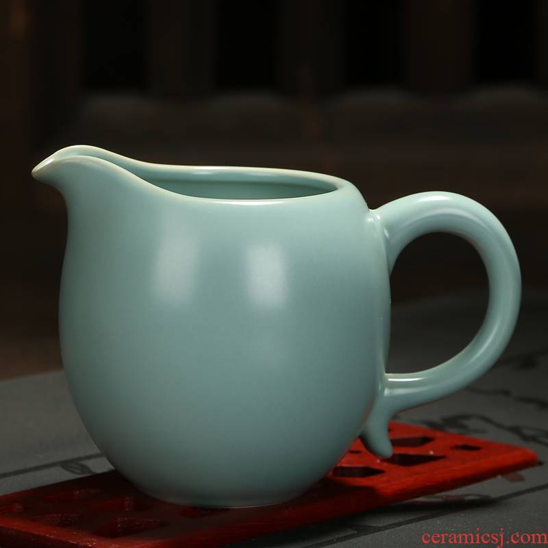 Rather uncommon ceramic fair keller of tea sea your up can open piece of kung fu tea accessories is sky blue porcelain
