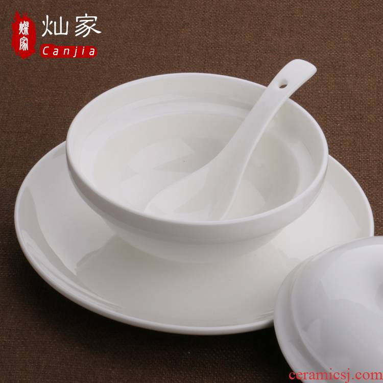Pure white ceramic stew them with cover the water cup with cover the bird 's nest dessert supplements steamed egg soup stew