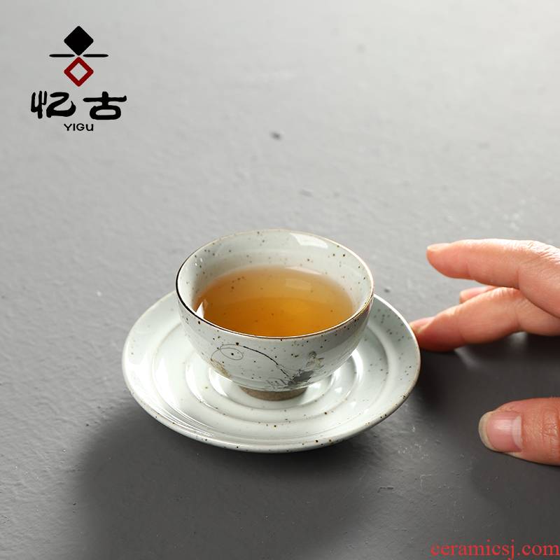 Have the coarse pottery ceramic cups single cup home office kung fu tea set personal master cup tea accessories sample tea cup