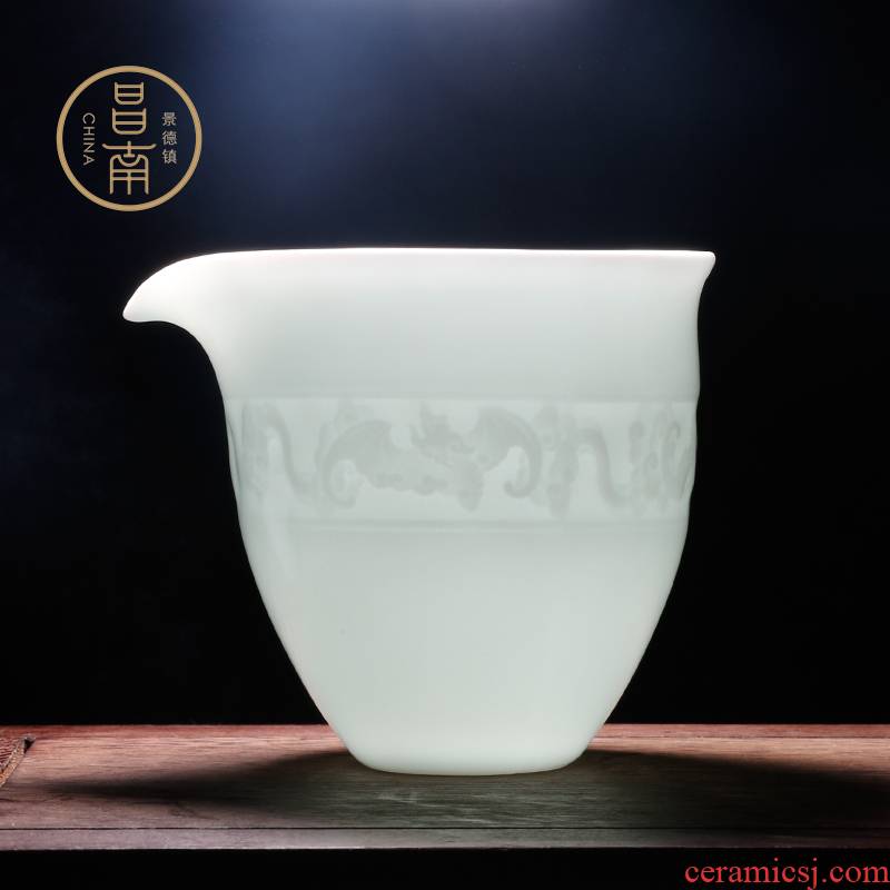 Chang south jingdezhen ceramic fair keller kung fu tea tea accessories jade porcelain points manual and tea cup large sea