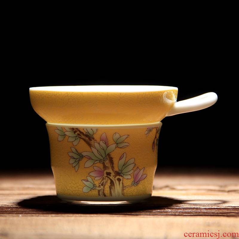 Mingyuan FengTang pick flowers) ceramic filter tea filter kung fu tea tea strainer in hot tea filters
