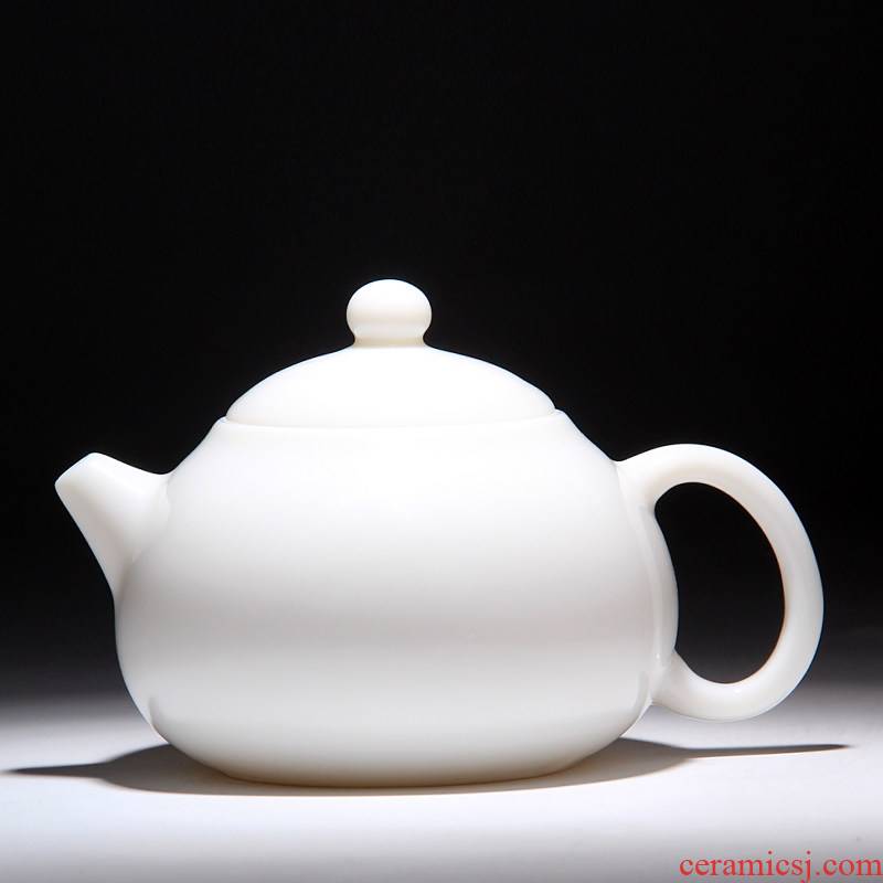 Mingyuan FengTang all hand can be inverted dehua white frozen jade porcelain kung fu tea set up the teapot to propose xi shi pot of soil