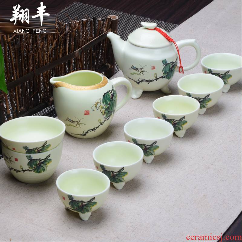Xiang feng a complete set of tea set your up up ceramics kung fu tea tea ice to crack your up tea set