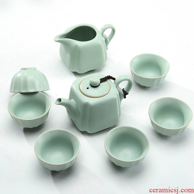 Friend is your up kung fu tea set of a complete set of ceramic tea set suit imitation song dynasty style typeface your up cracked teapot teacup