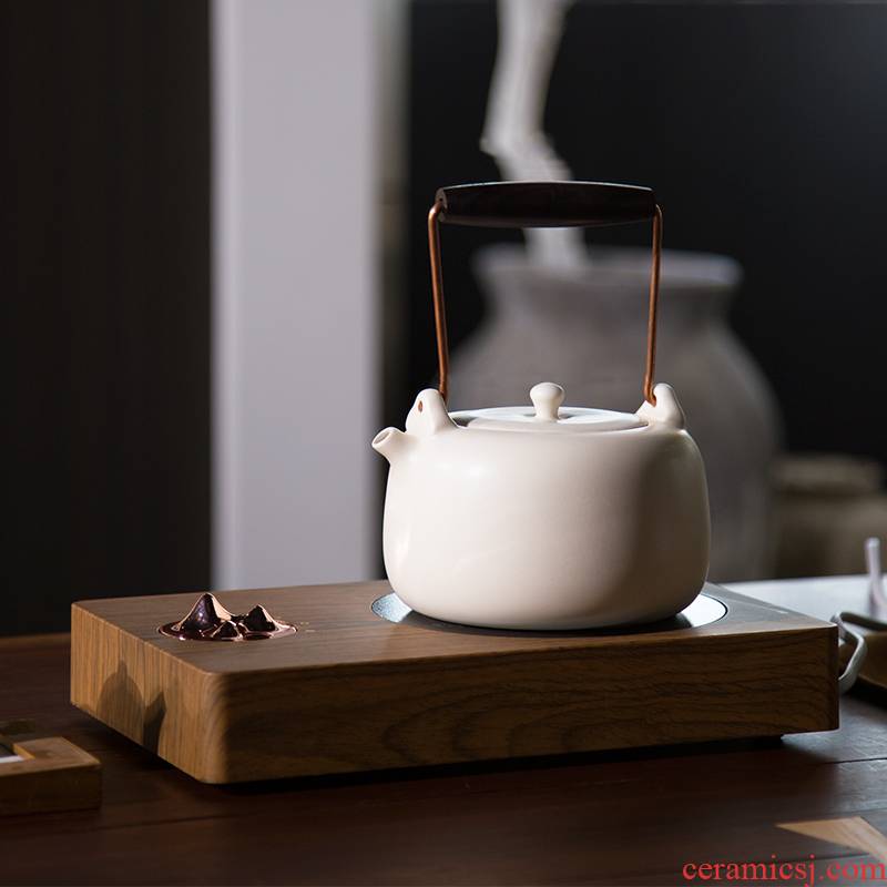 Sparkling white glazed ceramic POTS cooking pot teapot high - temperature cooking pot kung fu tea set electric TaoLu permeating the tea stove