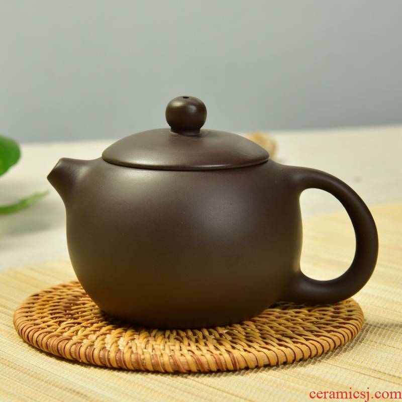 Yixing undressed ore purple xi shi pot of purple sand kung fu tea pot teapot with filtering semi - manual pot of 200 ml