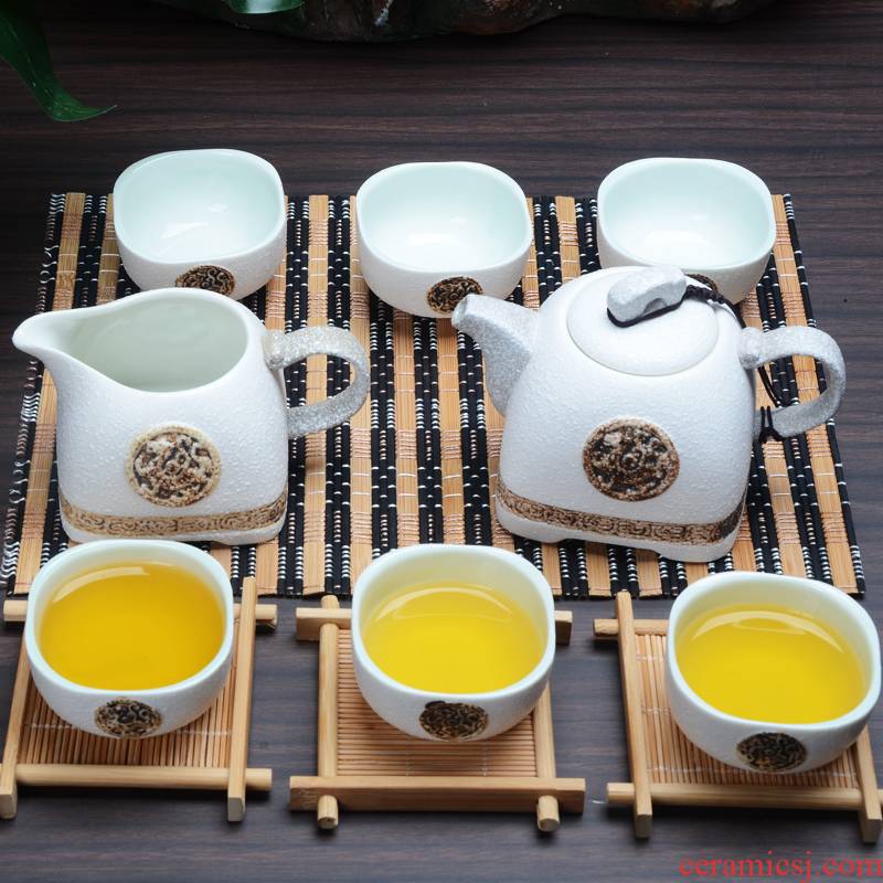 Xiang feng snow glaze ceramic kung fu tea set tea service snow Jin Yuxue exquisite teapot teacup