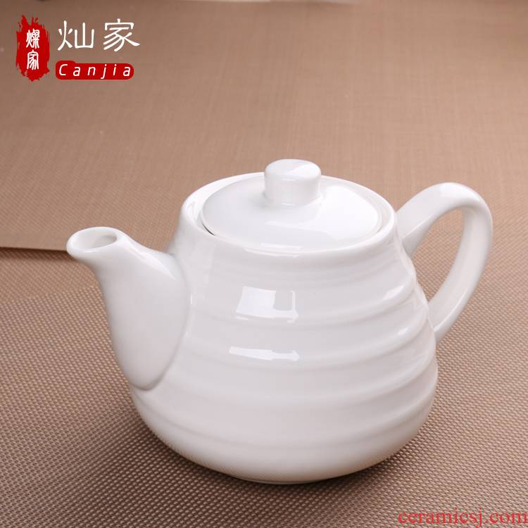 Large capacity double pot of white coffee pot cool creative teapots European ceramic pot, kettle hotel household jugs