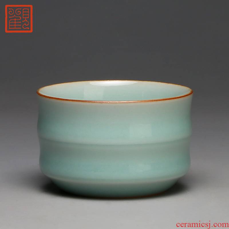 The View restoring museum ceramic cups sample tea cup longquan celadon celadon kung fu tea master cup bamboo cup single CPU