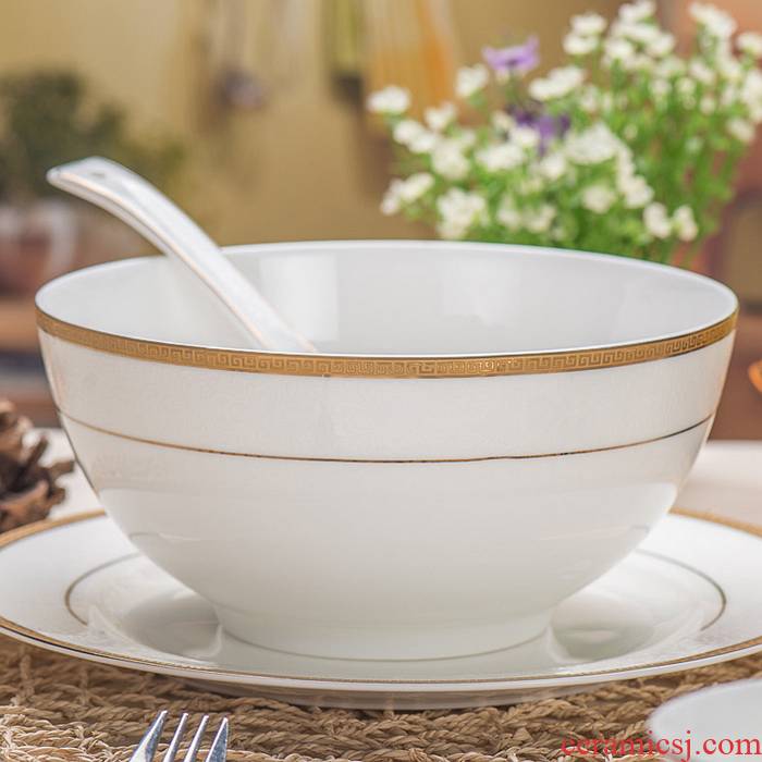 Creative tangshan bowls bowl big ipads soup bowl eight inches rainbow such use European ceramic bowl of soup basin microwave meals