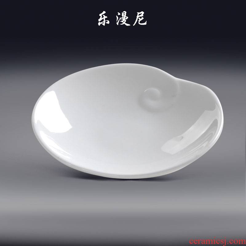 Le diffuse, proportion, peach heart light disk - pure Chinese style hotel tableware of pottery and porcelain plate hot and cold food abnormity