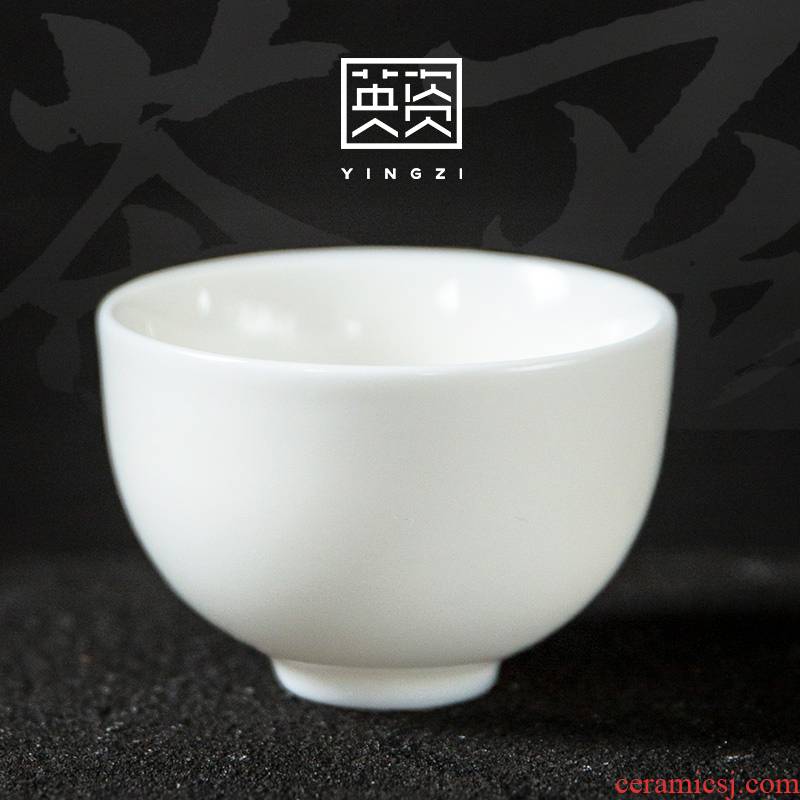 Jade dehua porcelain cup collection suet white sample tea cup kung fu tea set personal cup master cup ceramic cup