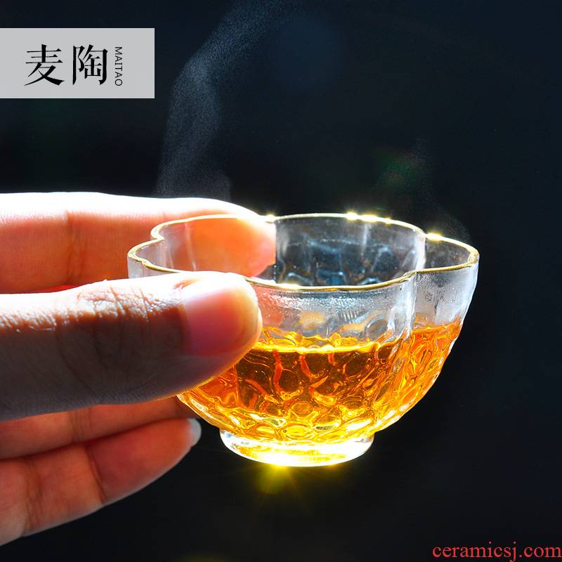 Hammer MaiTao heat - resistant crystal mesh grain sample tea cup sniff kung fu tea set personal small cups tea gift box