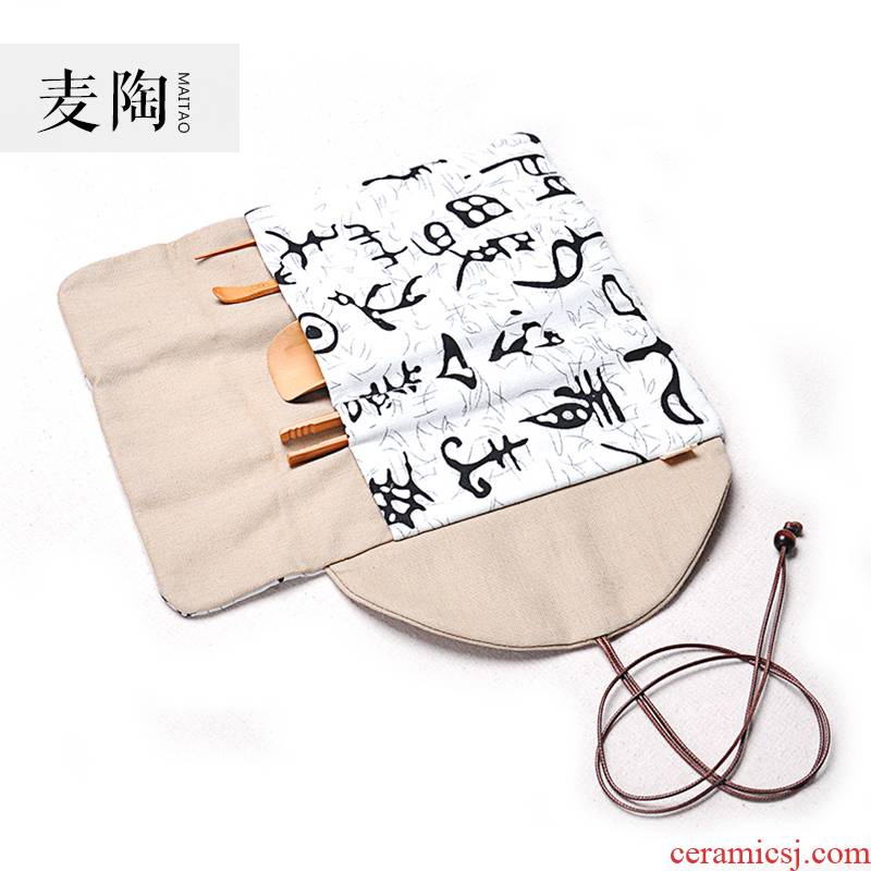 MaiTao cotton accessories receive bag tea taking zero with sackcloth parts travel bag portable tea six gentleman 's pocket
