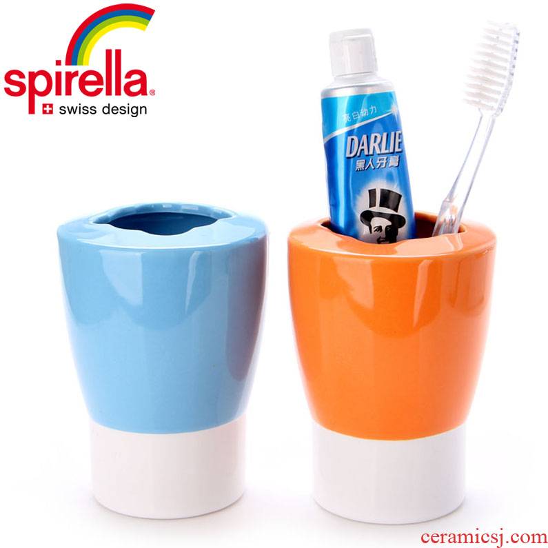 SPIRELLA/silk pury suit bathroom ceramic creative toothbrush rack toothpaste mouthwash toiletries