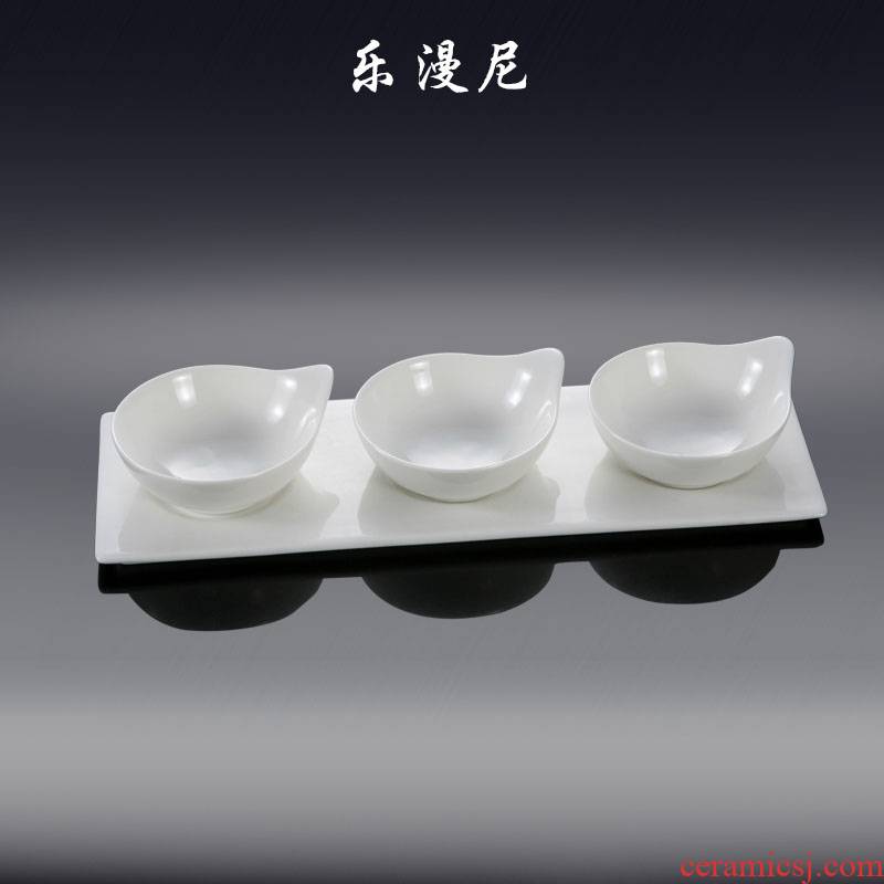 Le diffuse - size bowl - handle hotel special - shaped hot pot dab of pure white ceramic tableware sauce vinegar dish of originality