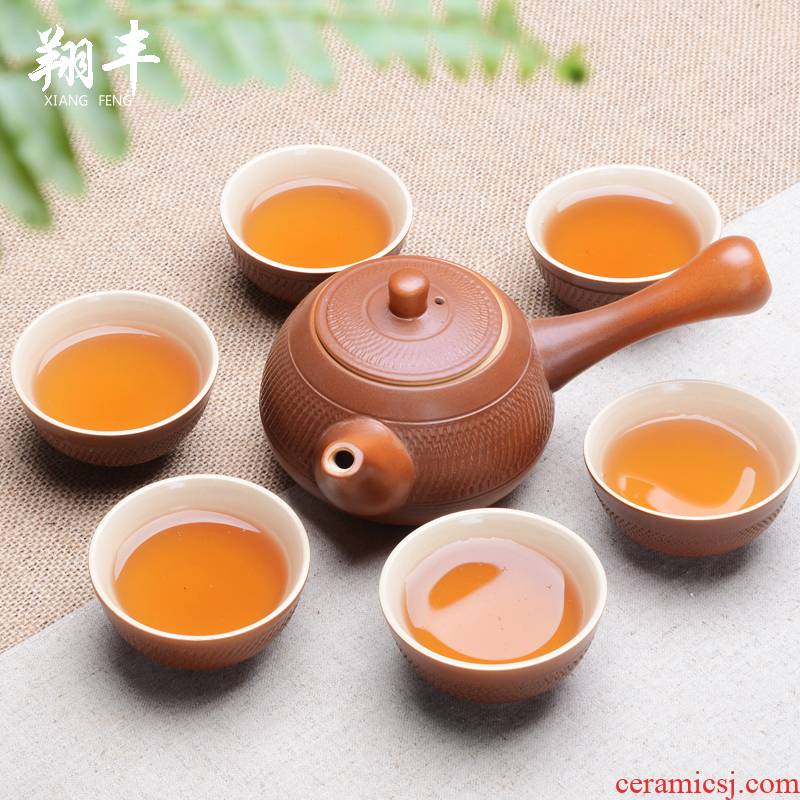 Xiang feng kung fu tea set jump knife engraved designs of a complete set of tea set ceramic tea tea tea set
