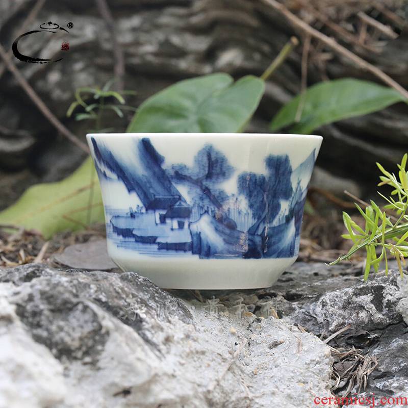 Beijing 's tea ware and auspicious jingdezhen ceramics by hand personal cup sample tea cup private cup cup master CPU