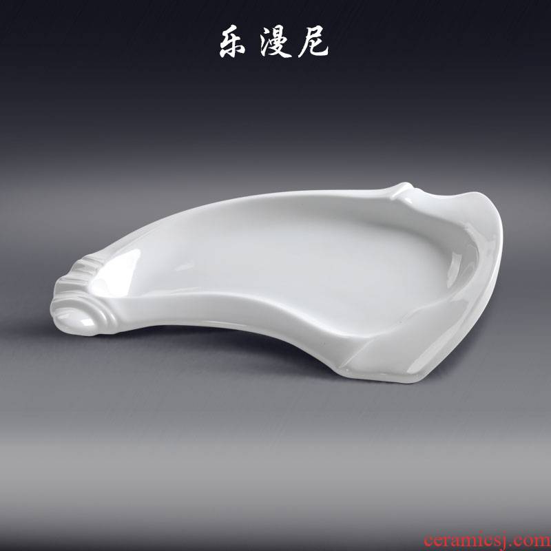 Le diffuse, dried bamboo shoot dish - hotel ceramic tableware pure special - shaped stir - fry dishes to use hotel
