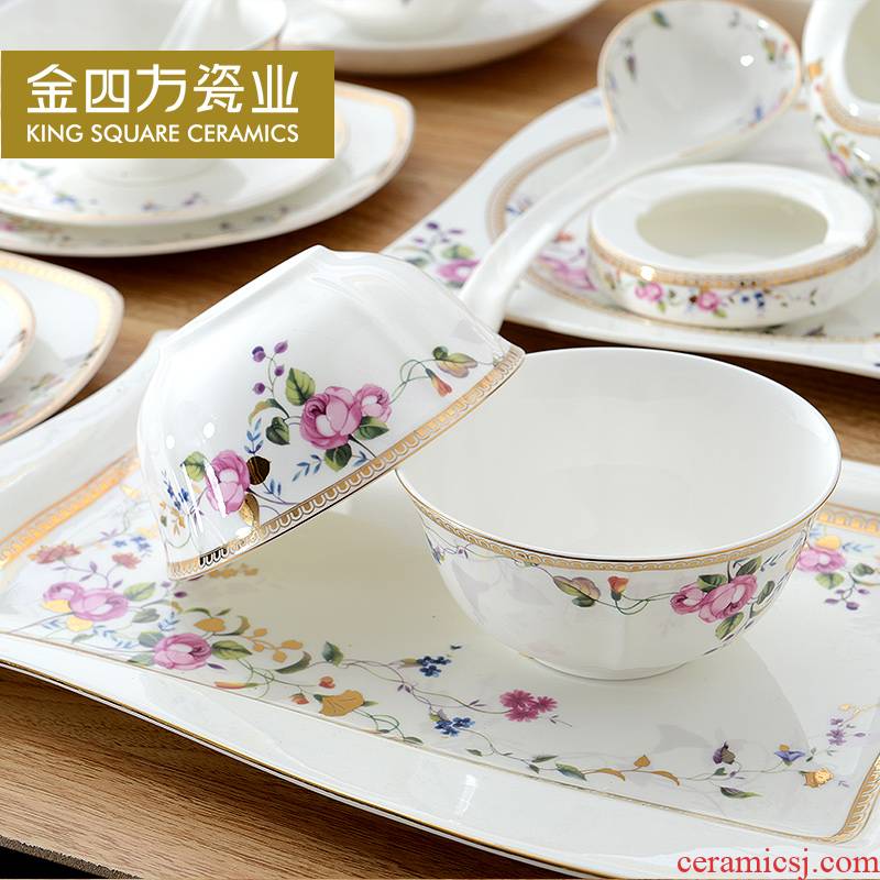 52 head up Phnom penh Kim sifang China dream ipads porcelain tableware suit to use suit creative ceramic dishes dishes suit