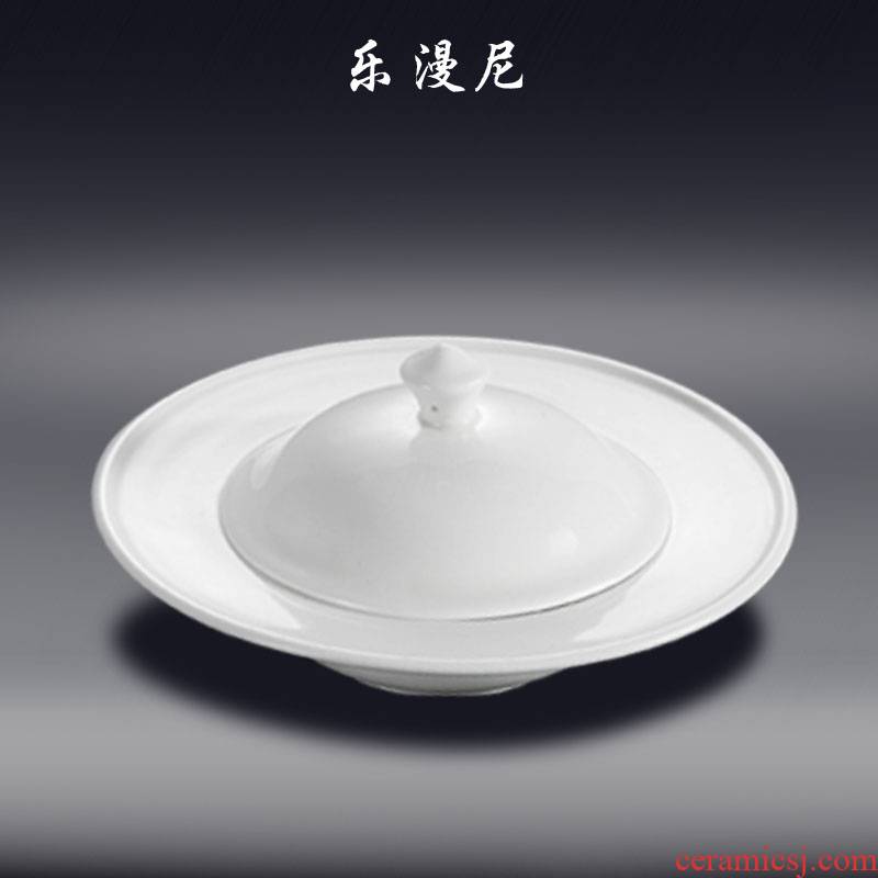 Le diffuse, 9.25 inches tall body flying saucer dish - hotel club ceramic shark fin bird 's nest a tonic