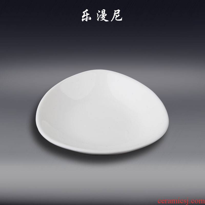 Le diffuse, delta han disc white ceramic snack dish flavor dish condiment dumplings plate drawing special - shaped