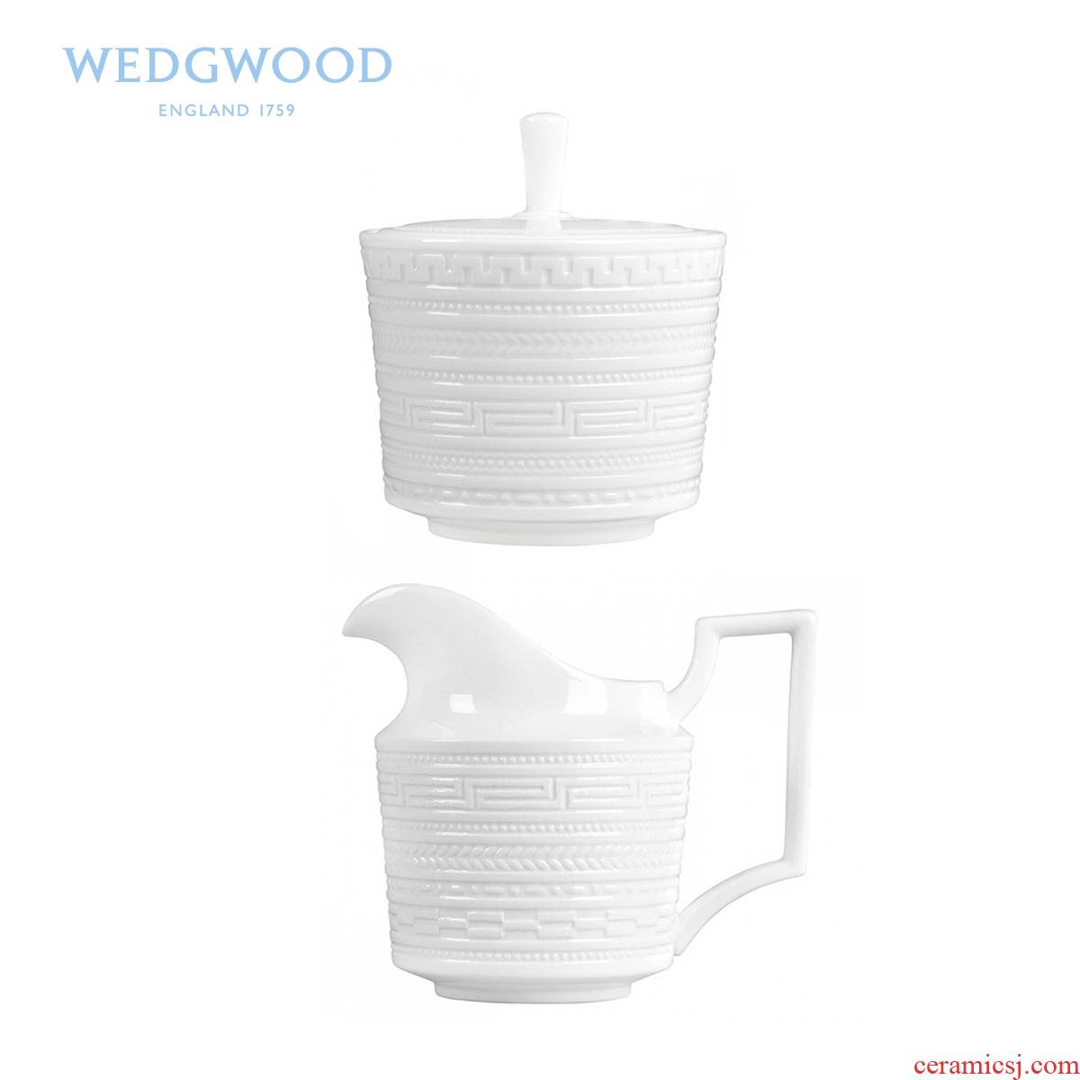 Wedgwood waterford Wedgwood Intaglio anaglyph ipads China milk sugar cylinder cylinder cup sugar water cup suit ipads porcelain bird 's nest