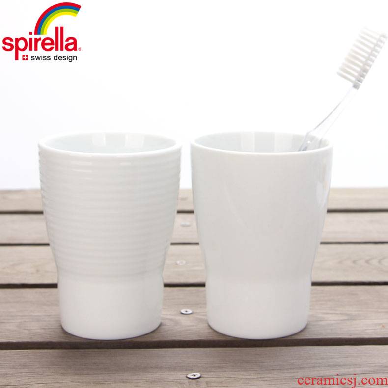 SPIRELLA/silk at the auspicious light brushing their teeth surface ceramic cup creative fashion for wash gargle cup gargle cup toothbrush cup
