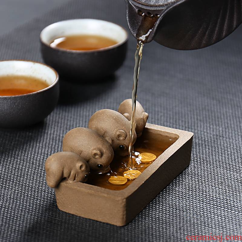 ZongTang yixing segment pet purple ceramic creative tea play mud and water "tea pet furnishing articles