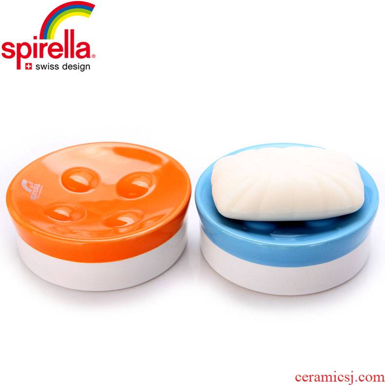 SPIRELLA/silk pury creative household contracted Swiss pure color porcelain ceramic soap box of European soap box