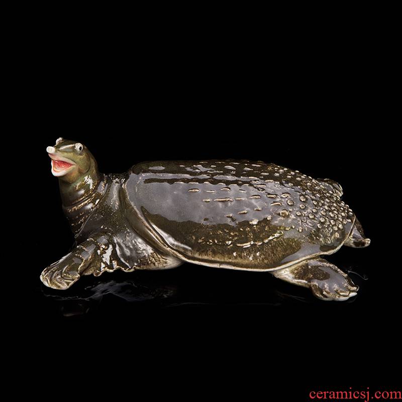 Jingdezhen ceramic lucky turtle simulation animal furnishing articles and modern Chinese creative home decorations holiday gifts