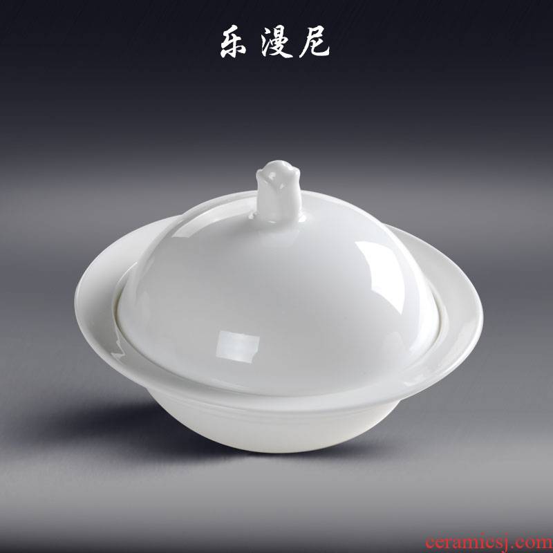 Le diffuse, offer them - yulan wing - pure white ceramic tableware hotels offer them with the bird 's nest shark' s fin club with cover