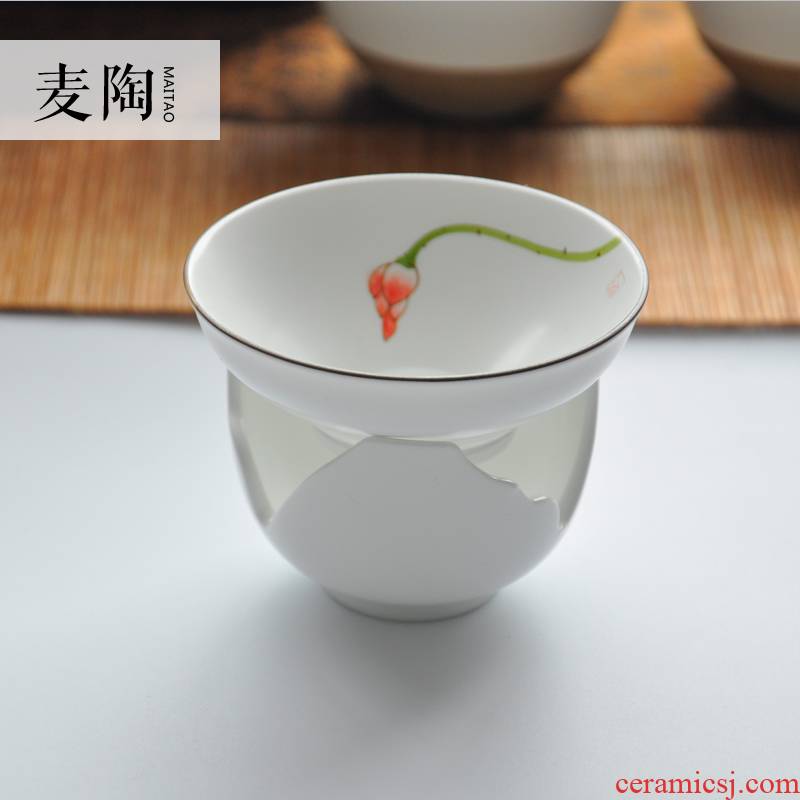 MaiTao hand - made ceramic filter tea filter) tea kungfu tea set zero with mesh tea tea filter 0