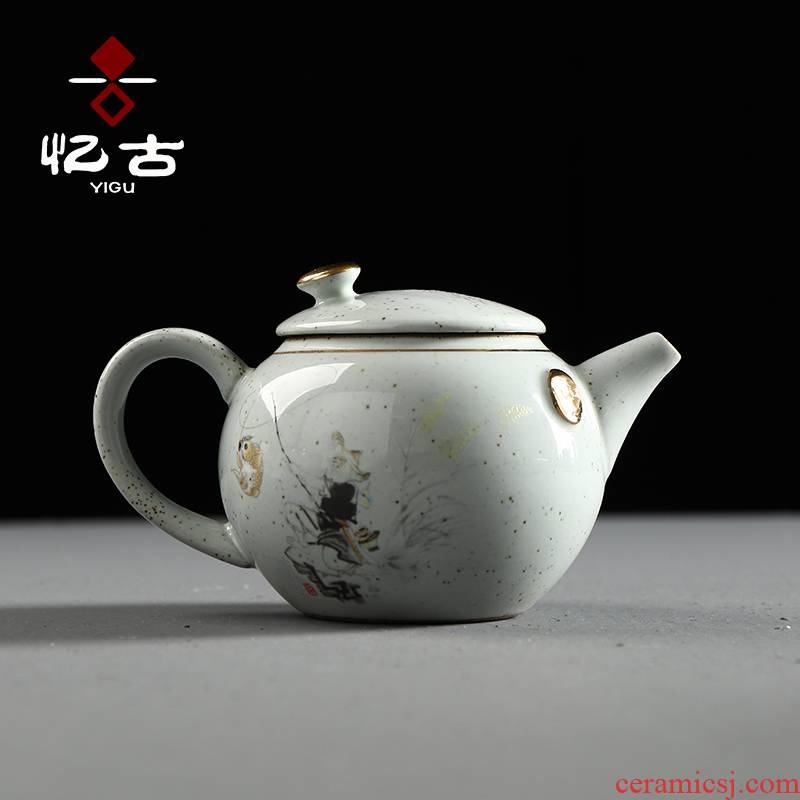 Have ancient coarse pottery teapot home office single pot of tea exchanger with the ceramics filter kung fu tea pot set little teapot