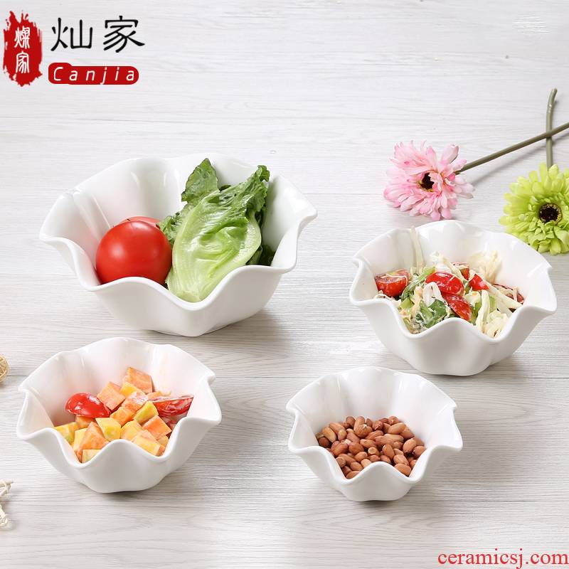 The downtown home ceramic bowl of fruit salad bowl Japanese - style tableware individuality creative dessert make rainbow such as bowl big bowl of soup bowl noodles in soup bowl