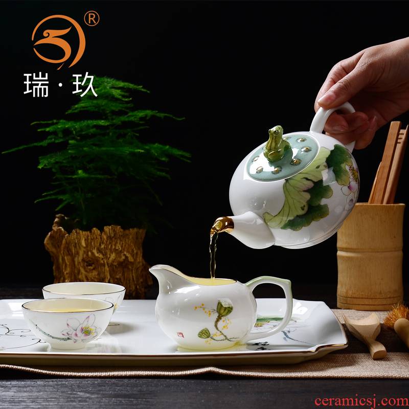 Chinese hand - made ipads China tea sets of small water body home teapot tea package 9 sitting room tea gift box