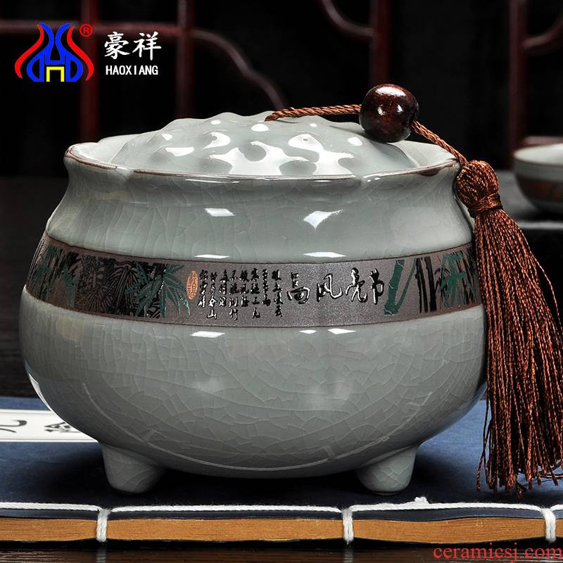 Your brother hao auspicious ceramics up up caddy fixings seal pot store receives tea accessories pu - erh tea pot seal