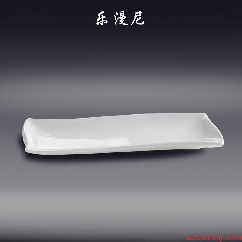 Le diffuse, rectangular corner wind wheel - saury cooking sushi salad abnormity club hotel ceramic meal of cold dishes