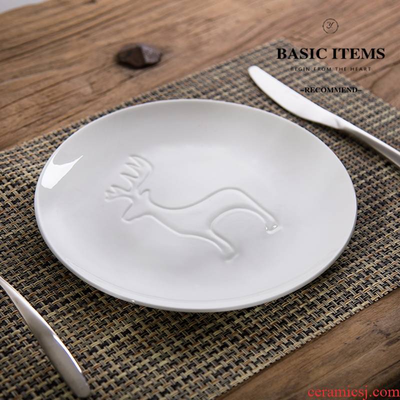 Foreign trade steak ipads China continental plate of western - style food plate disc plate of fruit bowl pasta dish FanPan 0