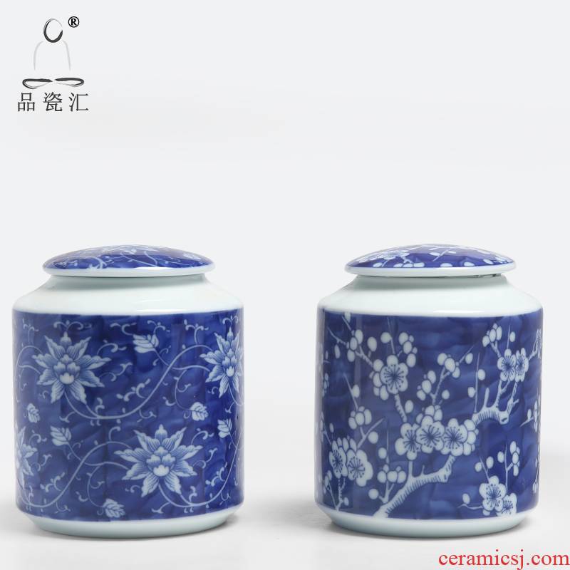 The Product porcelain sink warburg as cans full of blue and white porcelain tea pot, jingdezhen up sealing tank storage POTS kung fu tea set