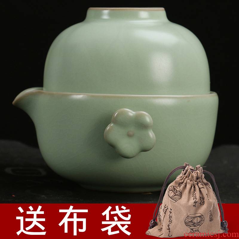 Your up crack of a pot of one cup ceramic teapot teacup kung fu tea set home portable travel
