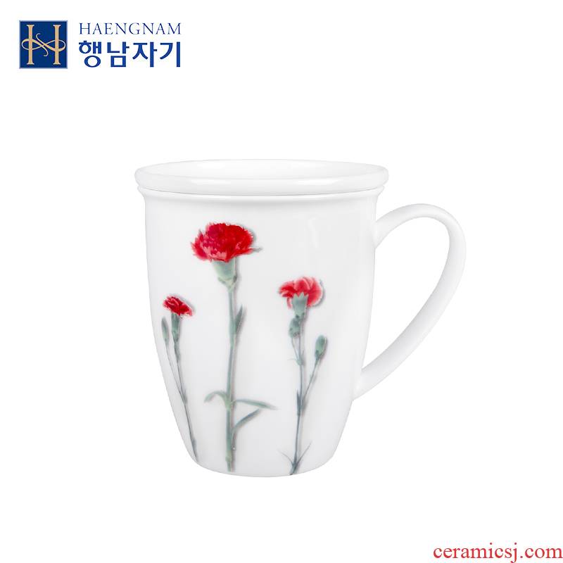 HAENGNAM Han Guoxing south carnation with cover ipads porcelain porcelain mugs glair ordinary packaging