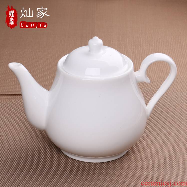 Can is home to creative. English pot of pure white coffee pot teapot continental cold ceramic pot, kettle hotel household jugs