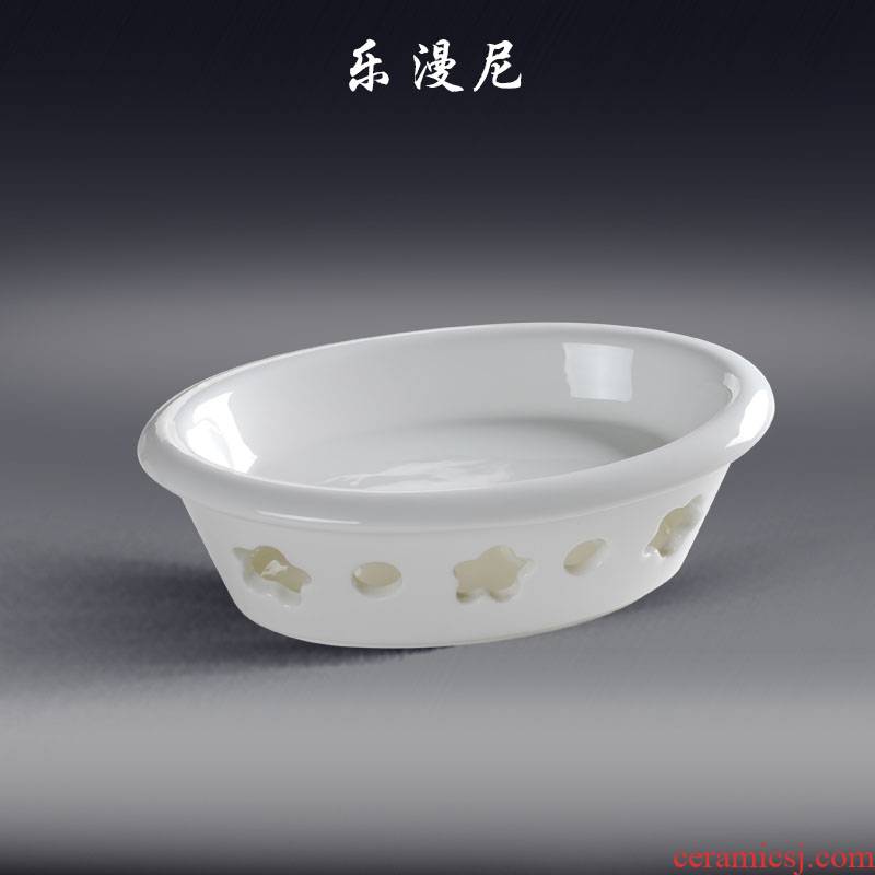 Joy diffuse, denier form the name plum blossom put furnace + dish - is heat insulation crab soup of pure white hotel supplies ceramic tableware