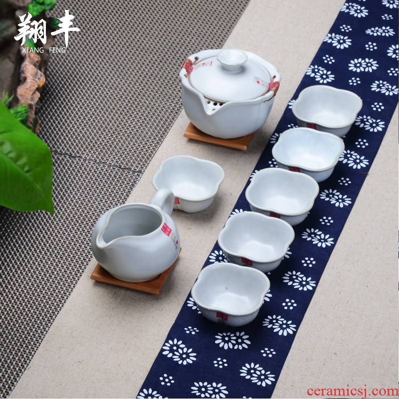 Xiang feng ru up of a complete set of tea sets your porcelain teapot kung fu tea set four suits for like lotus