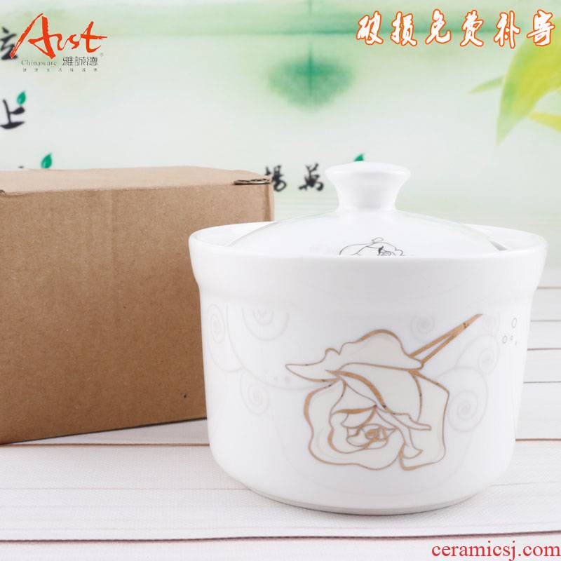 882 pattern Ya cheng DE single loading ceramic flavor pot seasoning jar with a spoon with cover porcelain jar