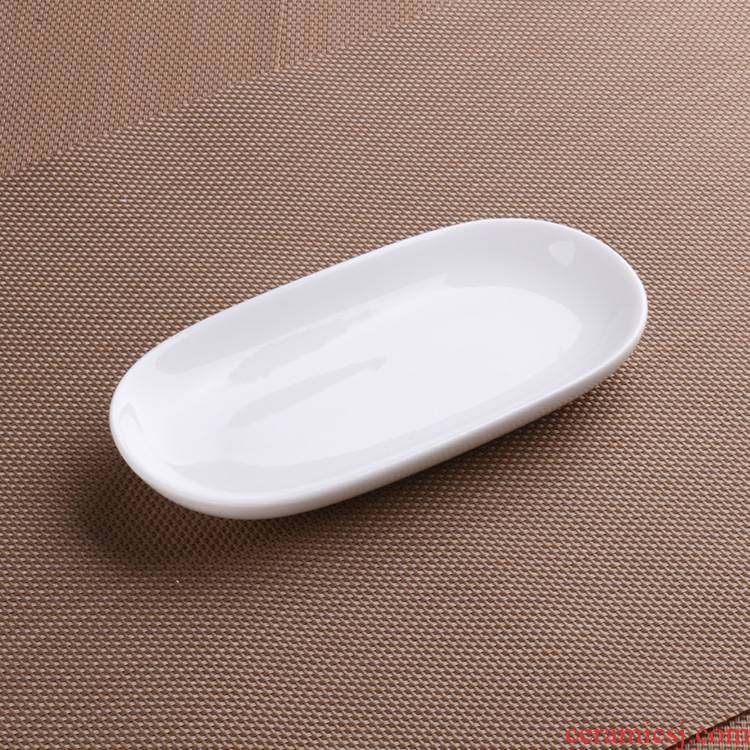 Can is home white porcelain tableware pure white ceramic napkin fruit dish dish towel plate rectangular sauce dish